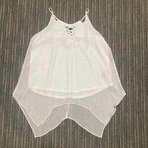 Iz Byer Elegant White Tank Top